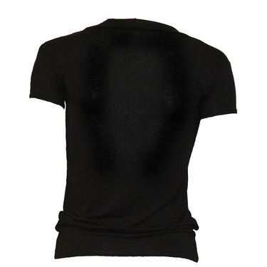 goth cat top for women with purple rose design